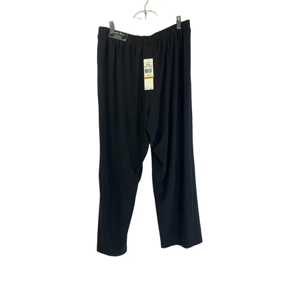 Alfred Dunner Women's Saratoga Springs Black Pants